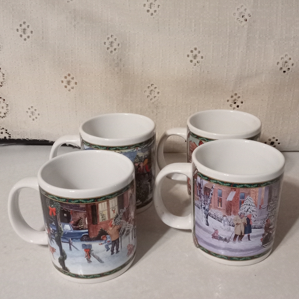 4 Harley-Davidson Christmas Mugs